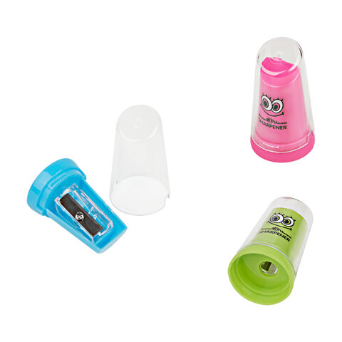 Точилка BRUNO VISCONTI "МОНСТРИКИ", с контейнером, 1 отверстие, пластиковая, ассорти, 35-0071