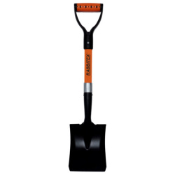 Лопата для авто и туризма, совковая 16х20 см, ОБЩАЯ ДЛИНА 70 см, черенок стекловолокно, V-ручка, RABBITEX (РАББИТЕКС) "FIBERGLASS", 700485
