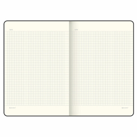 Блокнот БОЛЬШОЙ ФОРМАТ (180х250 мм) B5, BRAUBERG "Metropolis Mix", под кожу, 80 л., клетка, черный, 113313