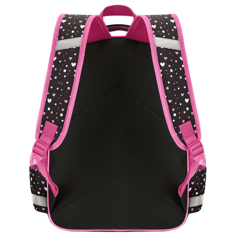 Рюкзак ПИФАГОР SCHOOL, 1 отделение, 3 кармана, "Tic-tac-love", 38x28х14 см, 274438