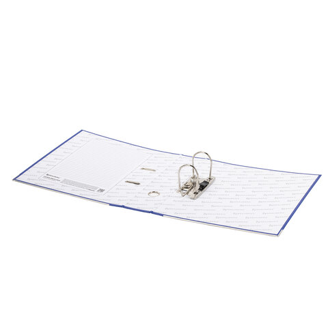 Папка-регистратор, покрытие пластик, 75 мм, ПРОЧНАЯ, с уголком, BRAUBERG, синяя, 226596