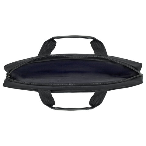 Сумка портфель HEIKKI TEMPO (ХЕЙКИ) с отделением для ноутбука 15,6", карман, Rush, черная, 30х40х4 см, 272607