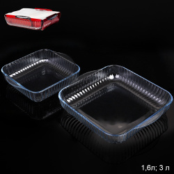 Форма для запекания 2 предмета Borcam / 159166 /уп.4/ 3л,1,6л