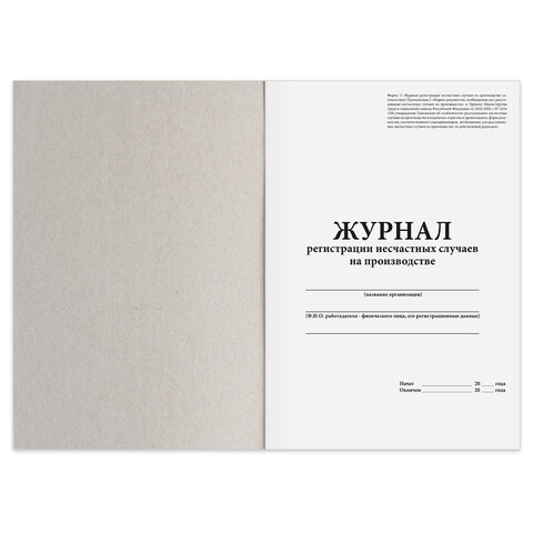 Журнал регистрации несчастных случаев на производстве, 12 л., А4, 200х290 мм, STAFF, 130289