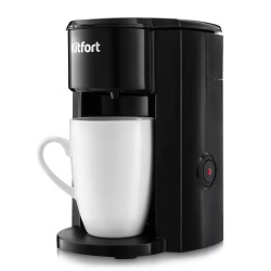 Кофеварка капельная KITFORT КТ-763, 350 Вт, объем 0,15 л, черная