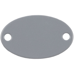 Шильдик металлический Alfa Oval, серый, 1,5х2,5 см