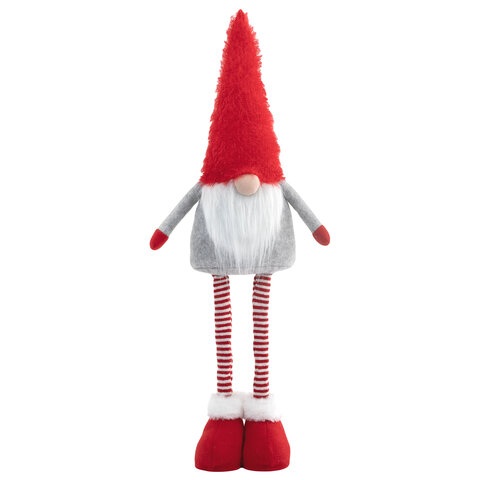 Украшение новогоднее интерьерное 70 см "Гном Ворчун", телескопические ножки, полиэстер, ЗОЛОТАЯ СКАЗКА, 592522