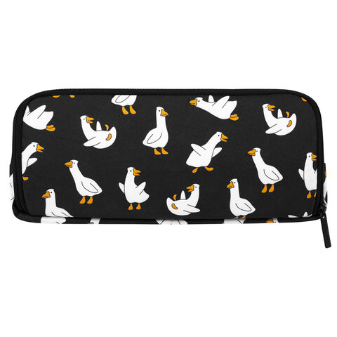 Пенал-органайзер BRAUBERG, 2 откидные планки, полиэстер, 23x9х7 см, "Geese print", 274610