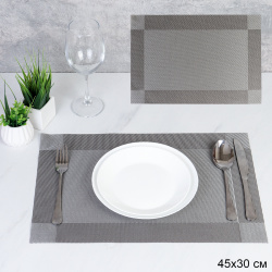 Салфетка для стола Кант Квадрат 30х45 см/ L-50 /уп.6/300/* Серая/ШТУЧНО