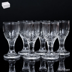 Рюмка 6 штук 10 мл фактурная / 9638 /уп 48/ Минзурка_