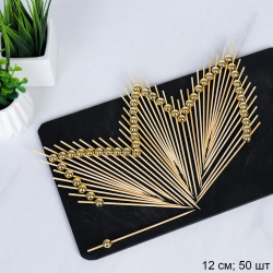 Шпажки бамбуковые 50 штук с декором / S50 /уп 200/