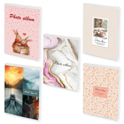 Фотоальбом BRAUBERG на 36 фото 10х15 см, ассорти 5 дизайнов, мягкая обложка, 391442