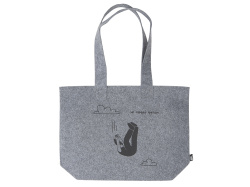 Сумка-шоппер «Stratum» фетровая с термотрансфером, Цвет серый