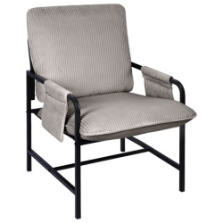 Кресло BRABIX "Gentle LC-300", ЛОФТ, пружинный блок, ткань велсофт (плюш), серое, 533142