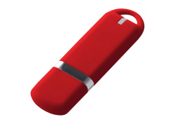 USB 2.0- флешка на 32 Гб, soft-touch, Размер 32ГБ, Цвет красный