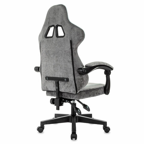 Кресло компьютерное BRABIX "Shooter GM-123", 2 подушки, ткань, серое, 533192