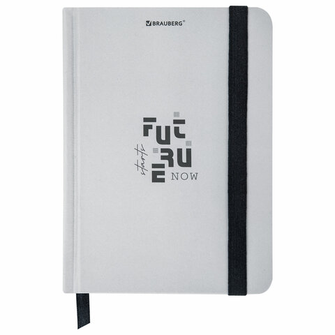 Блокнот с резинкой в клетку 96 л., МАЛЫЙ ФОРМАТ А6, 109х148 мм, твердая обложка, BRAUBERG, "Future", 116332
