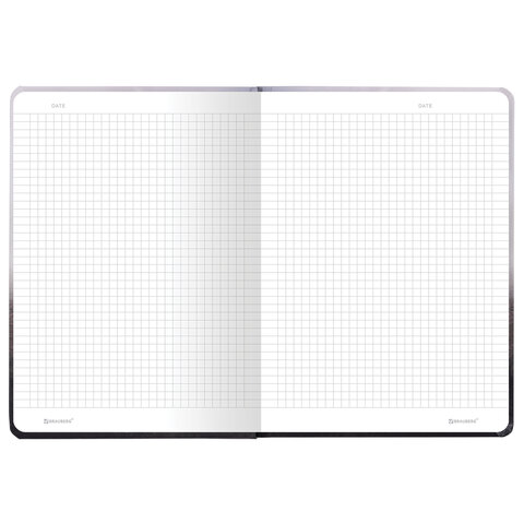 Блокнот с резинкой в клетку 96 л., А5 145х203 мм, твердая обложка, BRAUBERG, "Nature", 115534