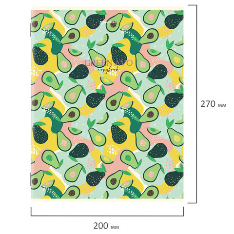 Тетради КОМПЛЕКТ 3 шт. А4, 96 л., BRAUBERG скоба, клетка, глянцевый лак, "Fruits", 404387