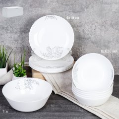 Столовый набор 13 предметов / 13/FLYGP75675 (24203) /уп 4/ Листья графика