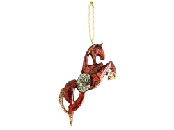 Елочная игрушка Лошадь, Цвет Гранат (красный)