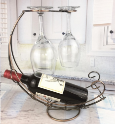 Подставка для вина и 2х фужеров Корабль Бронза / GB-T-3326 /уп 30/ металл/ 0,379