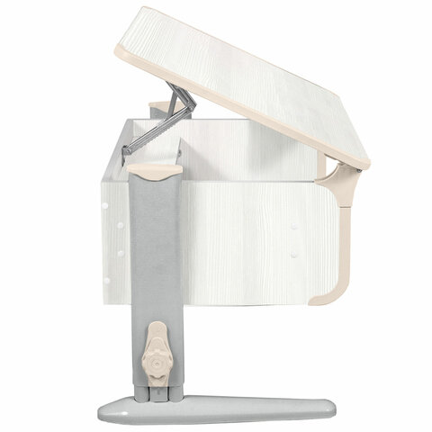 Стол-парта регулируемый "ДЭМИ" СУТ.43, 1000х550х530-815 мм, серый каркас, пластик бежевый, рамух белый (КОМПЛЕКТ)