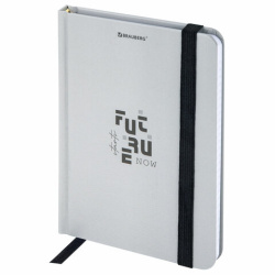 Блокнот с резинкой в клетку 96 л., МАЛЫЙ ФОРМАТ А6, 109х148 мм, твердая обложка, BRAUBERG, "Future", 116332