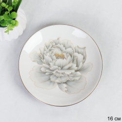 Блюдце / TC69-2439H-12M/уп 8/ костяной фарфор металл подставка