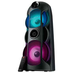 Колонка портативная SVEN PS-720, 80 Вт, TWS, Bluetooth, FM, USB, microSD, LED-дисп, черн, SV-019600