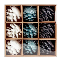 Украшение ёлочное 9 шт., 4 см, "Шишки", пластик, ЗОЛОТАЯ СКАЗКА, 592455