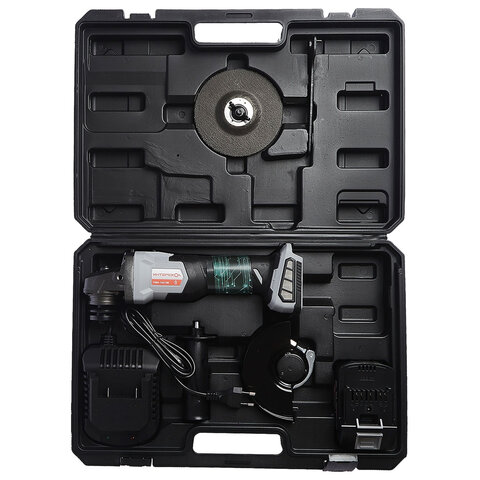 Машина шлифовальная угловая аккумуляторная, 4 Ач, 18 В, 8500 об/мин, диск 125 мм, ИНТЕРСКОЛ УШМ-125/18В, 578.4.1.70