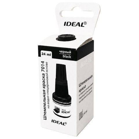 Краска штемпельная TRODAT IDEAL 7014, черная, 24 мл, на водно-глицериновой основе, 206915/219403