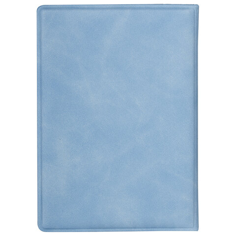 Обложка для паспорта "Passport Map", мягкая экокожа, голубая, STAFF, 238877