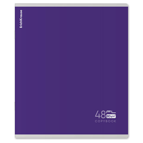 Тетрадь А5, 48 л., ERICH KRAUSE, скоба, клетка, Soft-touch + УФ-лак, "FL" (микс в спайке), 60623