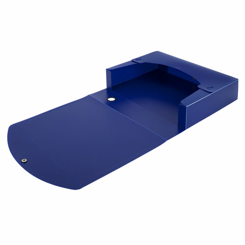 Короб архивный 330х245х70 мм, пластик, разборный, до 600 листов, синий, 0,9 мм, BRAUBERG EXTRA, 272893