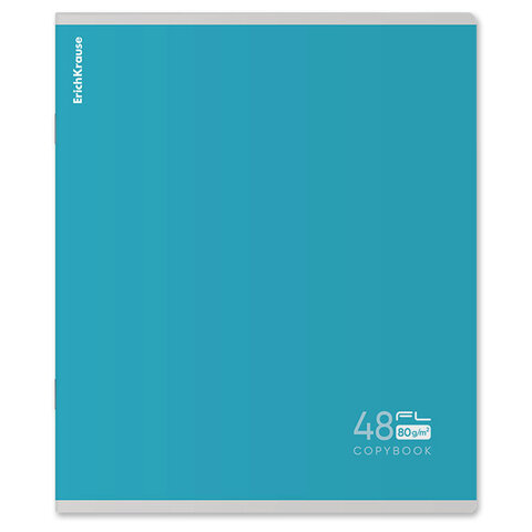 Тетрадь А5, 48 л., ERICH KRAUSE, скоба, клетка, Soft-touch + УФ-лак, "FL" (микс в спайке), 60623