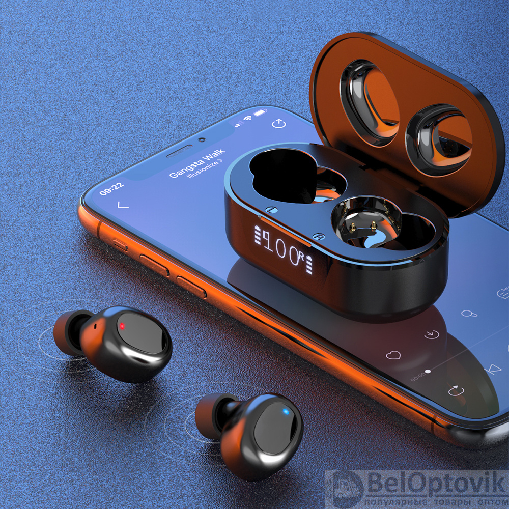 Наушники беспроводные  Bluetooth Gubber TW16, черные