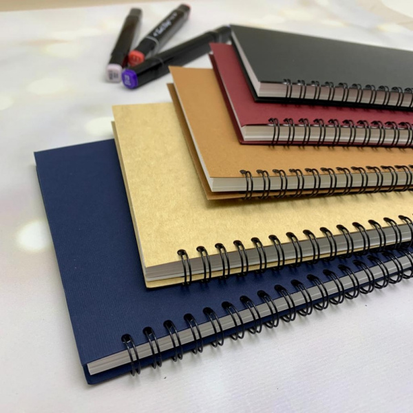 Скетчбук А5, 40 листов блокнот "Sketchbook" с плотными белыми листами для рисования (белая бумага, спираль)
