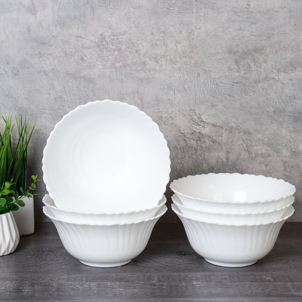 Набор суповых тарелок 6 штук 550 мл Тюльпан / FLHKW60 (WHITE) /уп 8/