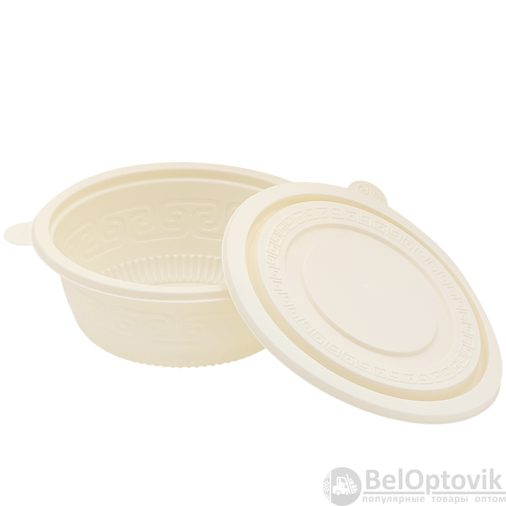Набор контейнеров (супница) из кукурузного крахмала,  600 мл (50 шт)
