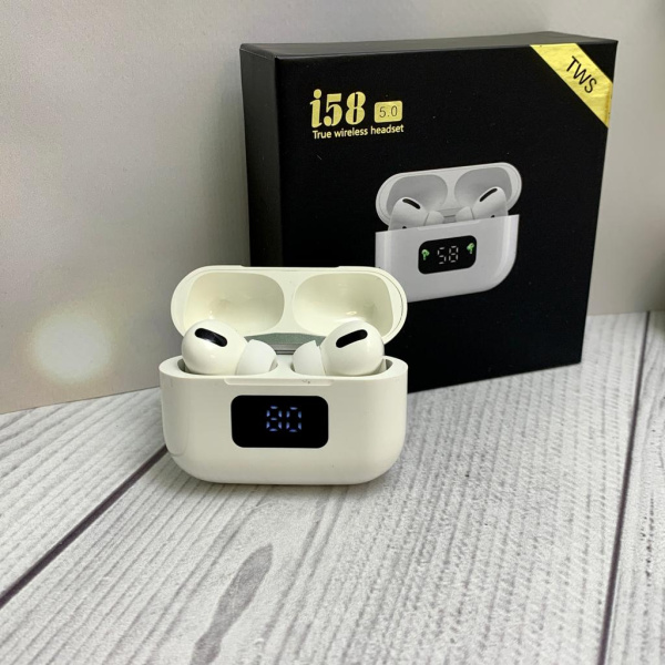 Беспроводные сенсорные Bluetooth наушники TWS i58 с зарядным кейсом