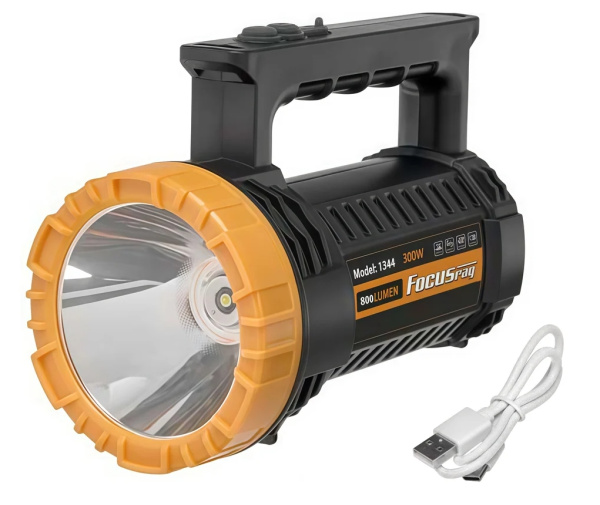 FOCUSray 1344 акку 4000 mAH WHITE LASER 800 люмен USB кабель , шт