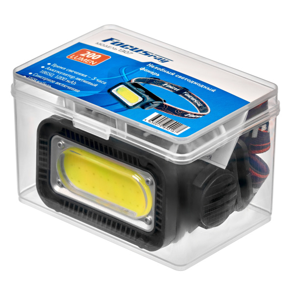 Фонарь налобный FOCUSray 1307 акку 18650 1200W 3,7V диод СОВ 3W  1/180, шт