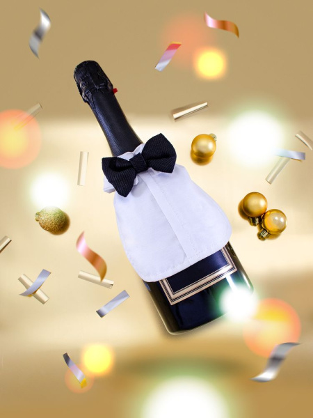 Аксессуар для бутылки Black Tie, 10x1x12 см