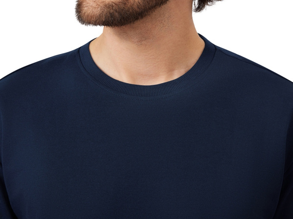 Футболка из френч терри «Warsaw», унисекс, Размер M, Цвет темно-синий