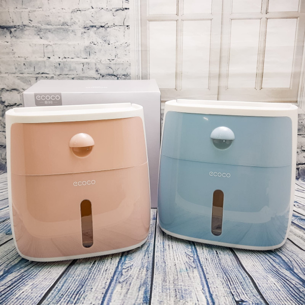 Диспенсер настенный ECOCO для туалетной бумаги и бумажных полотенец Цвет Миндальный