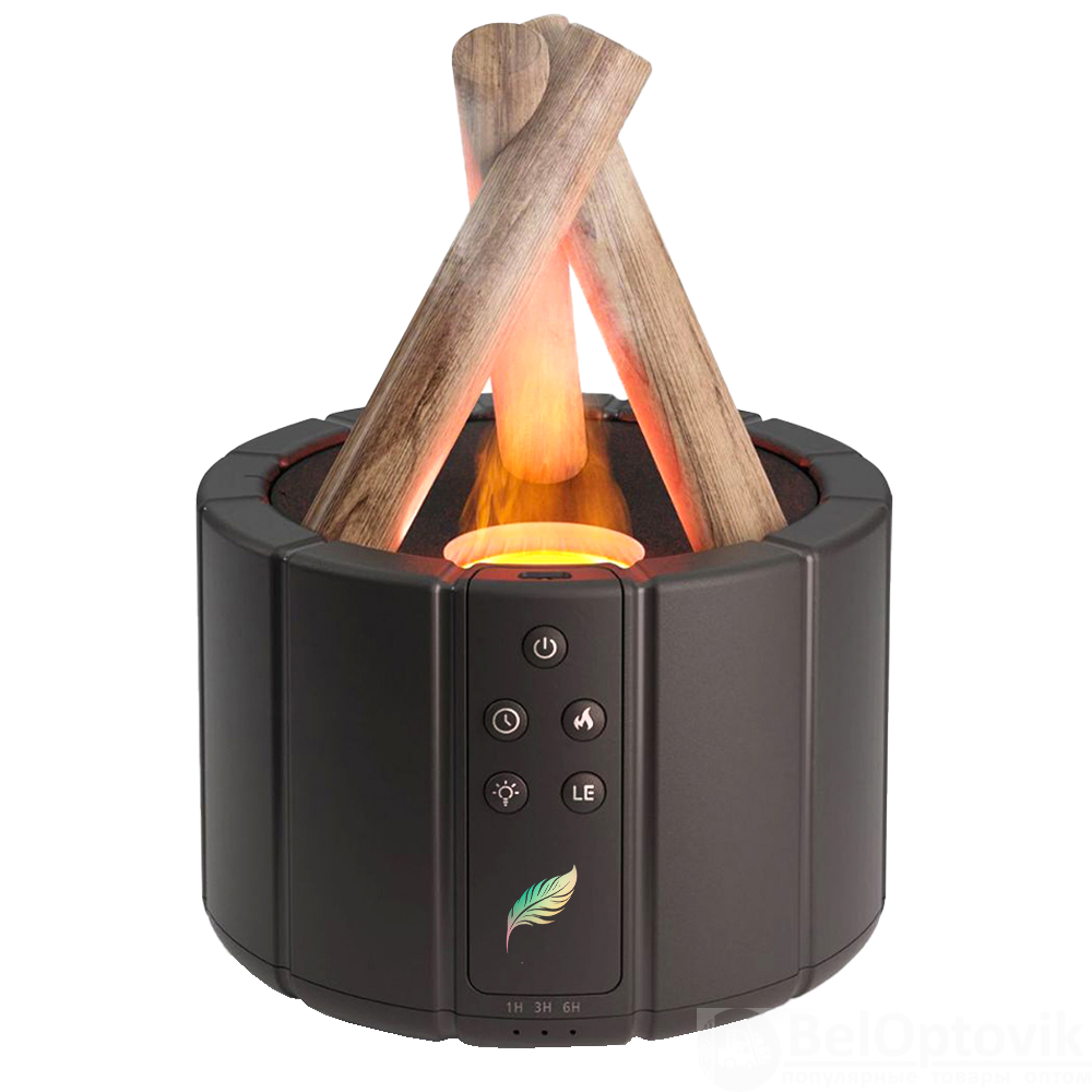 Светодиодный USB увлажнитель-аромадиффузор Bonfire с пультом Д/У, чёрный