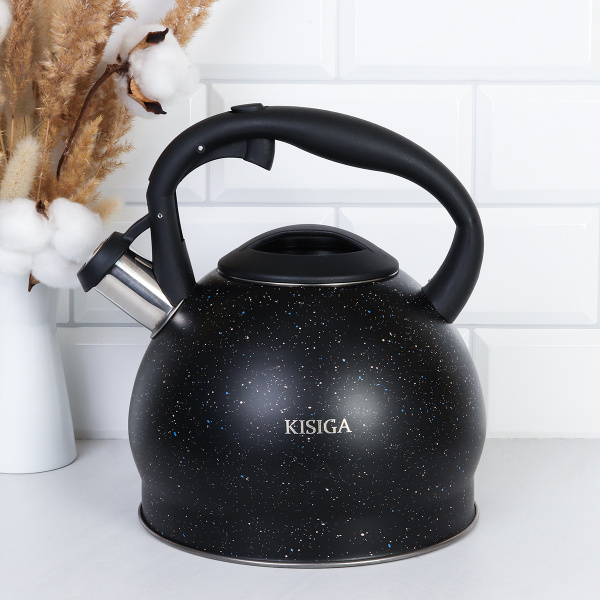 Чайник 3,0 л,ручка Бакелит/ KISIGA / KB-437 /уп 12/ 0,76/индукция / трехслойное дно