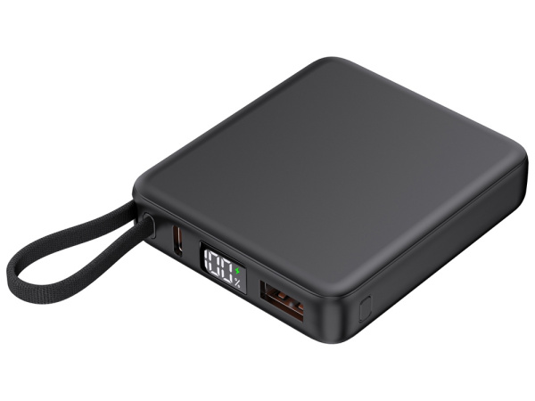 Внешний аккумулятор с подсветкой лого «Nex», 5000 мАч, Цвет черный